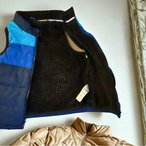 Blue and Black Puffer Vest